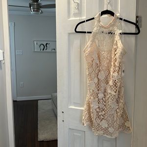 NEW freepeople lace dress swoop back size XS